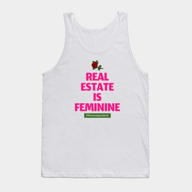 Real Estate Is Feminine (dark pink) Tank Top by The Favorita